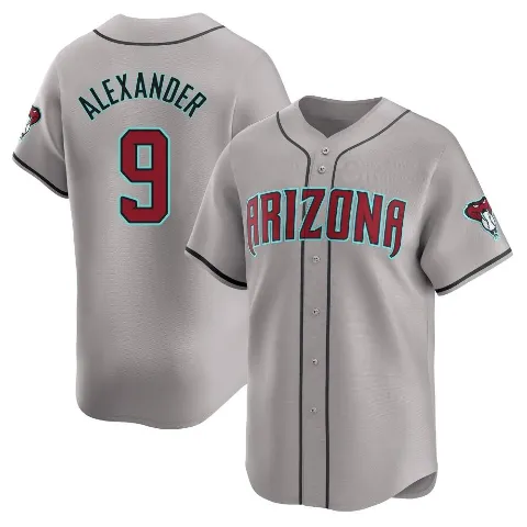 Youth Arizona Diamondbacks ＃9 Blaze Alexander Gray Limited Away Jersey