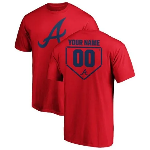 Youth Atlanta Braves ＃00 Custom T-Shirt Red Custom RBI T-Shirt -
