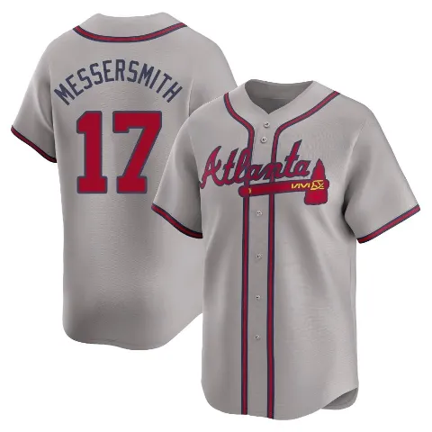 Youth Atlanta Braves ＃17 Andy Messersmith Gray Limited Away Jersey