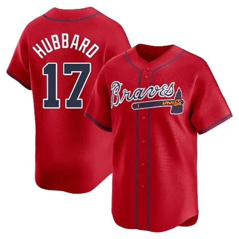 Youth Atlanta Braves ＃17 Glenn Hubbard Red Limited Alternate Jersey