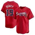 Youth Atlanta Braves ＃19 R.A. Dickey Red Limited Alternate Jersey