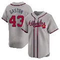Youth Atlanta Braves ＃43 Cito Gaston Gray Limited Away Jersey