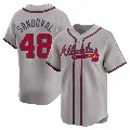 Youth Atlanta Braves ＃48 Pablo Sandoval Gray Limited Away Jersey