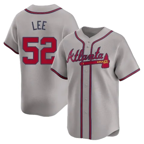 Youth Atlanta Braves ＃52 Dylan Lee Gray Limited Away Jersey