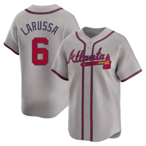 Youth Atlanta Braves ＃6 Tony Larussa Gray Limited Away Jersey