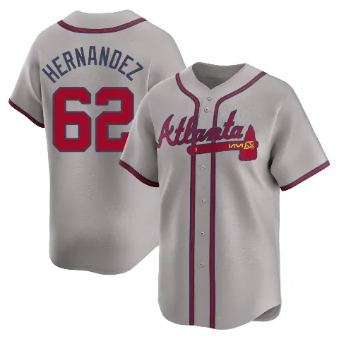 Youth Atlanta Braves ＃62 Daysbel Hernandez Gray Limited Away Jersey