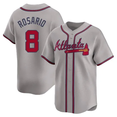 Youth Atlanta Braves ＃8 Eddie Rosario Gray Limited Away Jersey