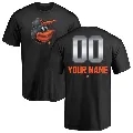 Youth Baltimore Orioles ＃00 Custom T-Shirt Black Custom Midnight Mascot T-Shirt -