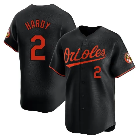 Youth Baltimore Orioles ＃2 J.J. Hardy Black Limited Alternate Jersey