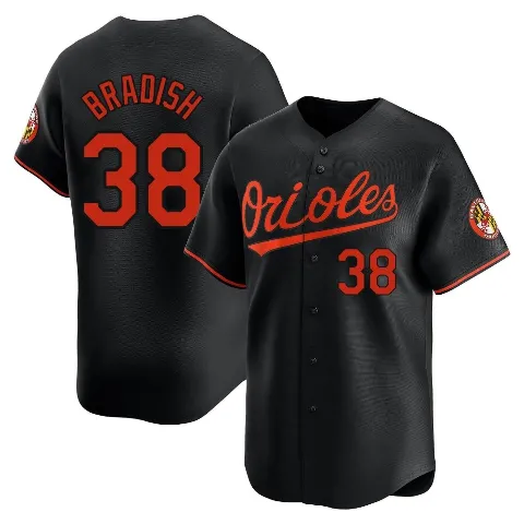 Youth Baltimore Orioles ＃38 Kyle Bradish Black Limited Alternate Jersey