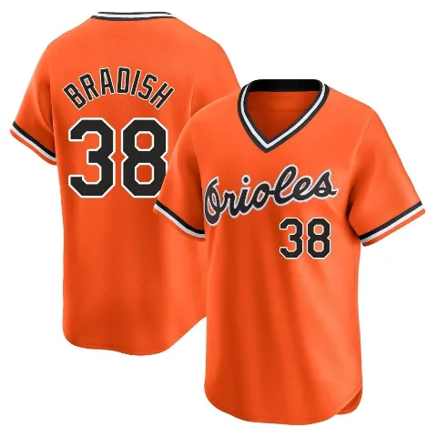 Youth Baltimore Orioles ＃38 Kyle Bradish Orange Limited Cooperstown Collection Jersey
