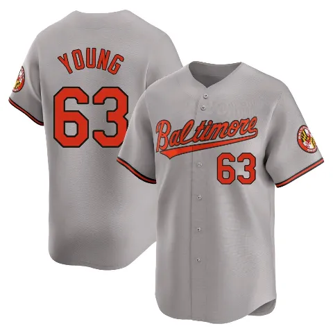 Youth Baltimore Orioles ＃63 Brandon Young Gray Limited Road Jersey