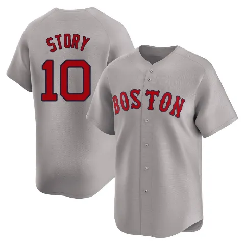Youth Boston Red Sox ＃10 Trevor Story Gray Limited Away Jersey