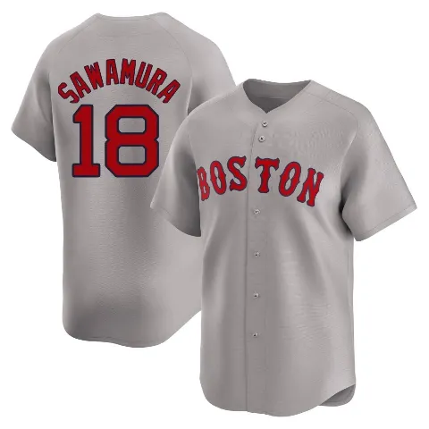 Youth Boston Red Sox ＃18 Hirokazu Sawamura Gray Limited Away Jersey