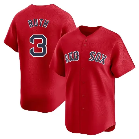 Youth Boston Red Sox ＃3 Babe Ruth Red Limited Alternate Jersey