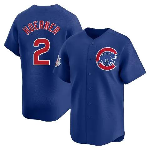Youth Chicago Cubs ＃2 Nico Hoerner Royal Limited Alternate Jersey