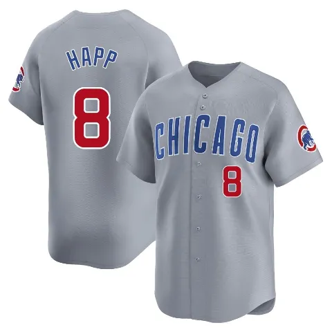 Youth Chicago Cubs ＃8 Ian Happ Gray Limited Road Jersey