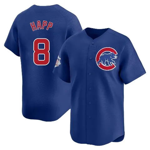 Youth Chicago Cubs ＃8 Ian Happ Royal Limited Alternate Jersey