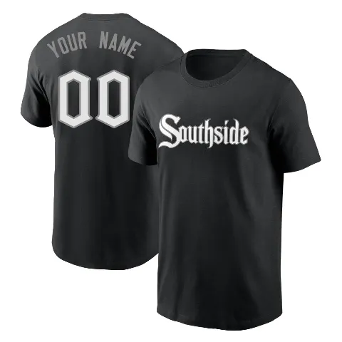 Youth Chicago White Sox ＃00 Custom T-Shirt Black Custom City Connect Name & Number T-Shirt