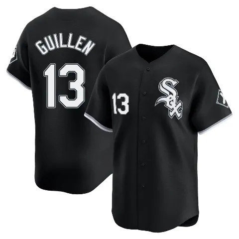 Youth Chicago White Sox ＃13 Ozzie Guillen Black Limited Alternate Jersey