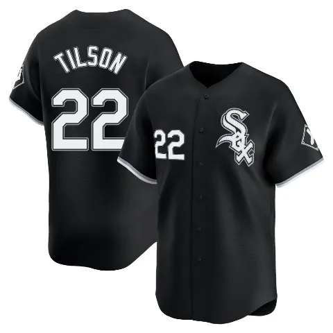 Youth Chicago White Sox ＃22 Charlie Tilson Black Limited Alternate Jersey
