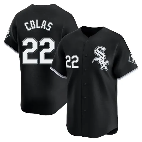 Youth Chicago White Sox ＃22 Oscar Colas Black Limited Alternate Jersey