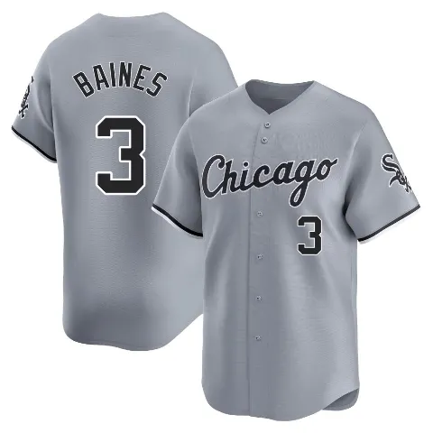 Youth Chicago White Sox ＃3 Harold Baines Gray Limited Road Jersey