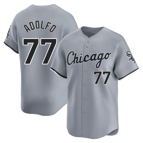 Youth Chicago White Sox ＃77 Micker Adolfo Gray Limited Road Jersey