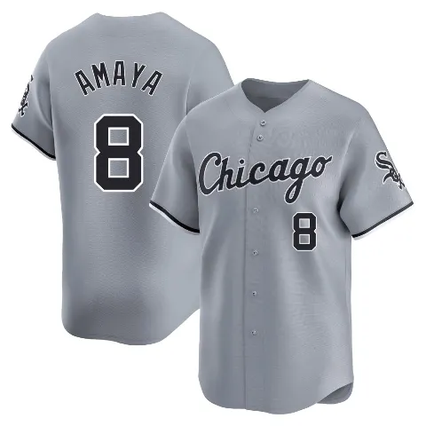Youth Chicago White Sox ＃8 Jacob Amaya Gray Limited Road Jersey