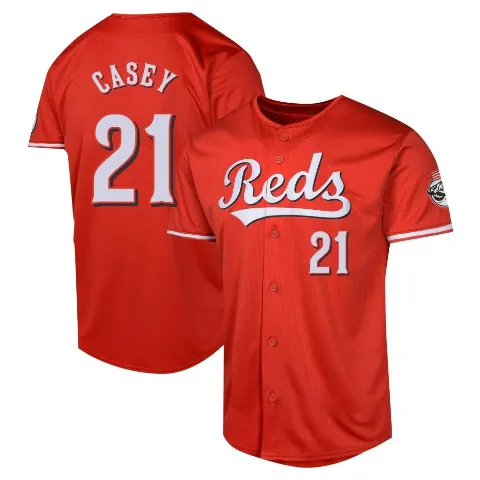 Youth Cincinnati Reds ＃21 Sean Casey Red Limited Alternate Jersey