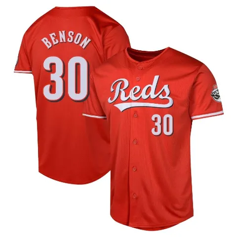 Youth Cincinnati Reds ＃30 Will Benson Red Limited Alternate Jersey