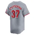 Youth Cincinnati Reds ＃37 Tyler Stephenson Gray Limited Away Jersey