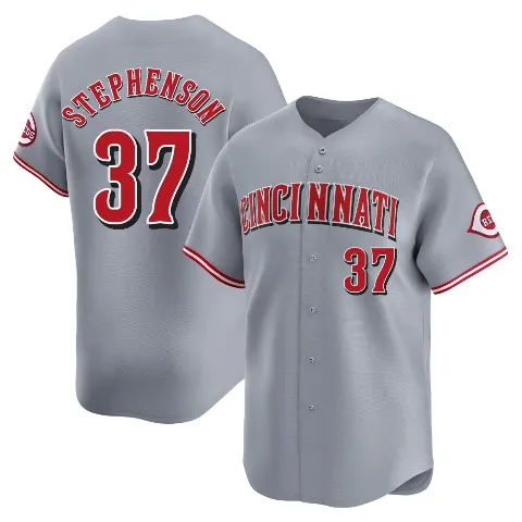Youth Cincinnati Reds ＃37 Tyler Stephenson Gray Limited Away Jersey