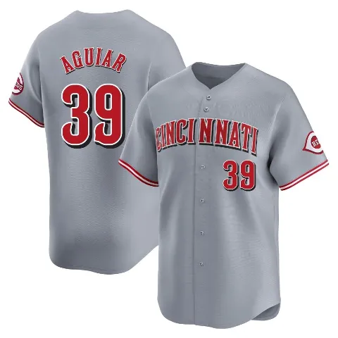 Youth Cincinnati Reds ＃39 Julian Aguiar Gray Limited Away Jersey