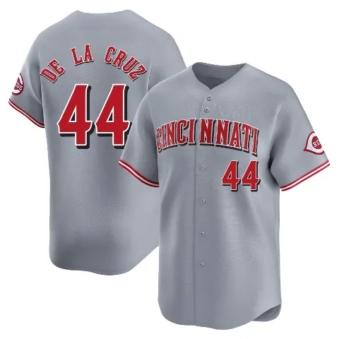Youth Cincinnati Reds ＃44 Elly De La Cruz Gray Limited Away Jersey