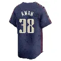 Youth Cleveland Guardians ＃38 Steven Kwan Navy Limited 2024 City Connect Jersey