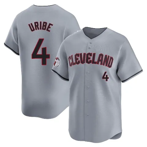 Youth Cleveland Guardians ＃4 Juan Uribe Gray Limited Road Jersey