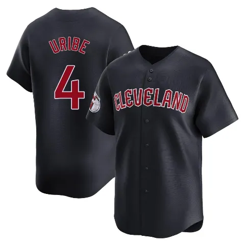 Youth Cleveland Guardians ＃4 Juan Uribe Navy Limited Alternate Jersey
