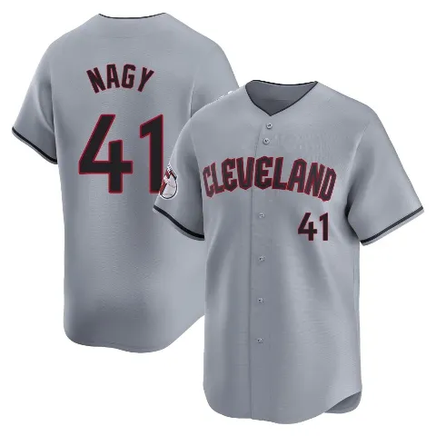 Youth Cleveland Guardians ＃41 Charles Nagy Gray Limited Road Jersey