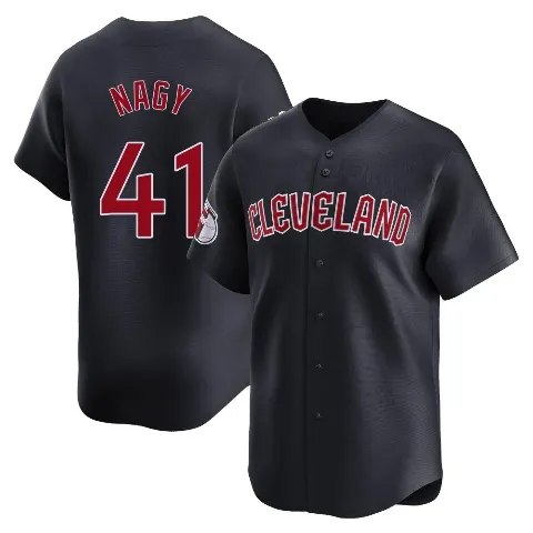 Youth Cleveland Guardians ＃41 Charles Nagy Navy Limited Alternate Jersey