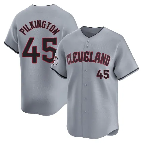 Youth Cleveland Guardians ＃45 Konnor Pilkington Gray Limited Road Jersey