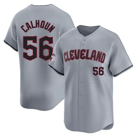 Youth Cleveland Guardians ＃56 Kole Calhoun Gray Limited Road Jersey