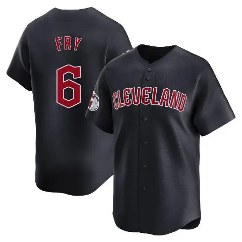 Youth Cleveland Guardians ＃6 David Fry Navy Limited Alternate Jersey