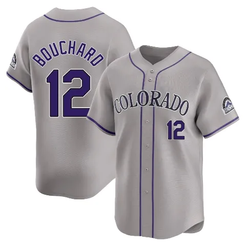 Youth Colorado Rockies ＃12 Sean Bouchard Gray Limited Road Jersey