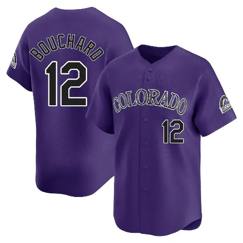 Youth Colorado Rockies ＃12 Sean Bouchard Purple Limited Alternate Jersey