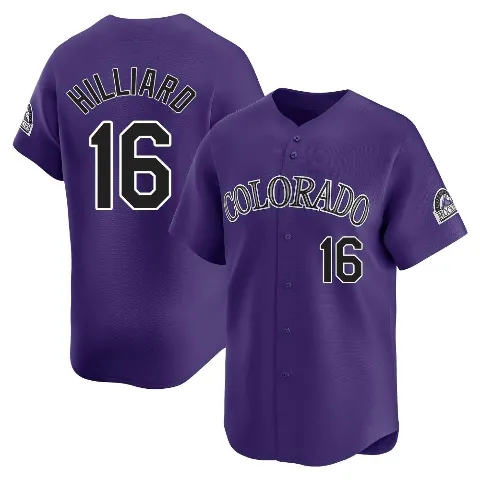 Youth Colorado Rockies ＃16 Sam Hilliard Purple Limited Alternate Jersey