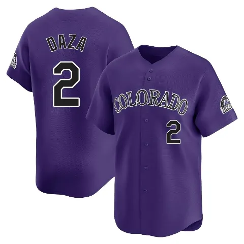 Youth Colorado Rockies ＃2 Yonathan Daza Purple Limited Alternate Jersey