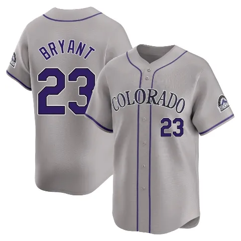 Youth Colorado Rockies ＃23 Kris Bryant Gray Limited Road Jersey