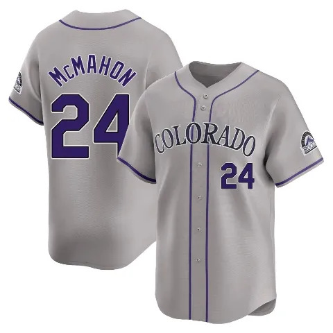 Youth Colorado Rockies ＃24 Ryan McMahon Gray Limited Road Jersey