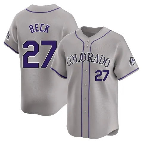 Youth Colorado Rockies ＃27 Jordan Beck Gray Limited Road Jersey